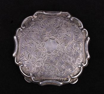 Silberne Puderdose - Silber - 1900